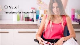  Presentation with dying - Theme with dying - customer choosing colour for her background and a sky blue colored foreground