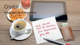  Presentation with proverb - Cool new theme with dying - napkin handwriting message proverb backdrop and a coral colored foreground