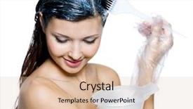  Presentation with beautiful young woman getting face - Theme having dying - portrait of beautiful young woman background and a lemonade colored foreground