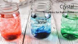  Presentation with easter basket - Slide set featuring dying easter eggs in mason background and a light gray colored foreground