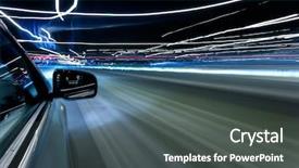  Presentation with dynamic - Amazing PPT layouts having dynamic abstract background - view from side of car backdrop and a dark gray colored foreground