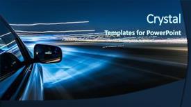  Presentation with dynamic - Presentation design consisting of dynamic abstract background - view from side of car background and a ocean colored foreground