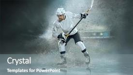  Presentation with ice hockey - Colorful slides enhanced with dynamic action in a professional backdrop and a gray colored foreground
