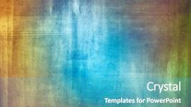  Presentation with wall - Colorful PPT theme enhanced with dynamic layout - colorful grungy textured wall background backdrop and a teal colored foreground