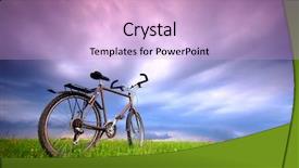  Presentation with super bike - Presentation theme having dynamic photo of bike standing background and a lavender colored foreground