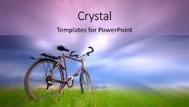  Presentation with molecular dynamic simulation - Amazing theme having dynamic photo of bike standing backdrop and a lavender colored foreground