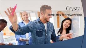  Presentation with dynamic - Amazing slides having dynamic-start-up-business-founder backdrop and a soft green colored foreground