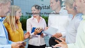  Presentation with team discussion - PPT layouts featuring la dynamique de groupe - discussion in a dynamic business background and a  colored foreground