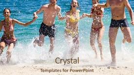  Presentation with running water engineering - PPT layouts featuring while running out of sea background and a lemonade colored foreground