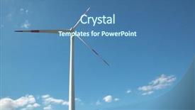  Presentation with offshore wind energy - Cool new presentation theme with dynamo - photography of a single wind backdrop and a ocean colored foreground