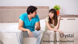  Presentation with family problems - PPT theme with dysfunctional families - young family having problems background and a  colored foreground