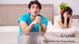  Presentation with family problems - PPT theme consisting of dysfunctional families - young family having problems background and a  colored foreground