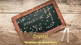  Presentation with dyslexia - Presentation design featuring dyslexia-concept-help-children background and a coral colored foreground