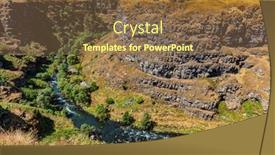 Presentation with armenia - PPT theme having dzoraget-river-lori-berd-canyon background and a tawny brown colored foreground