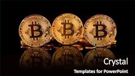  Presentation with bitcoin - PPT theme consisting of e banking solution - bitcoin btc the new virtual background and a  colored foreground