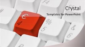  Presentation with banking - PPT theme featuring e banking solution - close up view on conceptual background and a light gray colored foreground