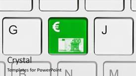  Presentation with key - Slide deck featuring e banking solution - computer keyboard with 2017 key background and a light gray colored foreground