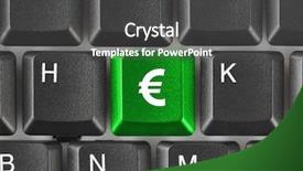  Presentation with banking - Slides enhanced with e banking solution - computer keyboard with money key background and a dark gray colored foreground