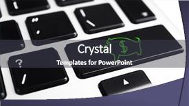  Presentation with keyboard - Amazing PPT layouts having e banking solution - money concept close up backdrop and a dark gray colored foreground