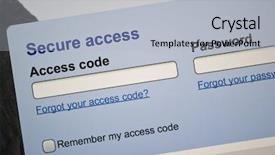  Presentation with access - Presentation theme with e business - secure access log-in web page background and a light gray colored foreground