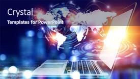  Presentation with abstract business - Slide deck featuring e-business abstract background background and a navy blue colored foreground