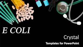  Presentation with coli - PPT layouts featuring e-coli-text-on-medical background and a  colored foreground
