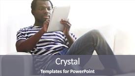  Presentation with african american church - Beautiful slides featuring e commerce - african american man with tablet backdrop and a gray colored foreground