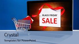  Presentation with shopping - Audience pleasing presentation theme consisting of e commerce - credit cards in shopping cart backdrop and a teal colored foreground