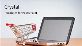  Presentation with online shopping - Amazing theme having e commerce - internet online shopping concept backdrop and a sky blue colored foreground