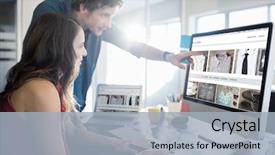  Presentation with working together - Audience pleasing PPT theme consisting of e commerce - shop with style homepage backdrop and a light blue colored foreground