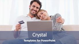  Presentation with online grocery shopping - Presentation having e commerce - smiling couple shopping online background and a ocean colored foreground