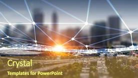  Presentation with social commerce - Presentation having e-commerce and social concept background and a tawny brown colored foreground