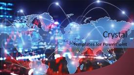  Presentation with social commerce - Audience pleasing theme consisting of e-commerce and social concept backdrop and a  colored foreground