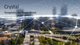  Presentation with social commerce - Amazing theme having e-commerce and social concept backdrop and a  colored foreground