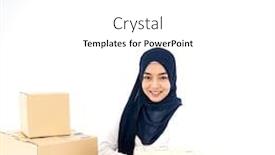  Presentation with muslim women - Cool new PPT layouts with e-commerce-asian-muslim-women backdrop and a white colored foreground