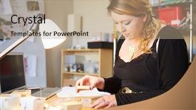  Presentation with dispatch - Slides having e commerce jewellery - jeweler preparing orders for dispatch background and a  colored foreground