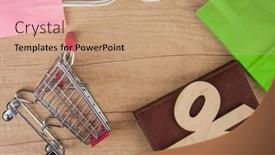  Presentation with leather bags - Slide deck enhanced with e-commerce-online-shopping-idea background and a coral colored foreground