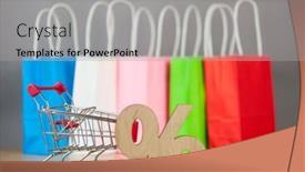  Presentation with shopping trolley - Cool new theme with e-commerce-online-shopping-idea backdrop and a light gray colored foreground