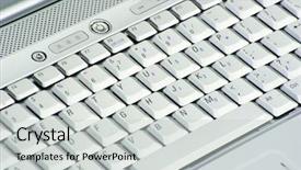  Presentation with computer security - Presentation theme having e commerce security - grey computer keyboard background and a light gray colored foreground