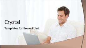  Presentation with relaxing - Colorful PPT layouts enhanced with tired business woman at call center sitting by the table or it is a failure isolated on white backdrop and a dark gray colored foreground