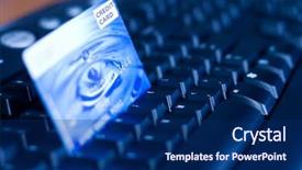  Presentation with online banking - PPT theme enhanced with e commerce security - online banking concept background and a navy blue colored foreground