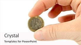  Presentation with euro - Amazing slide set having e commerec tempelete - one euro coin isolated backdrop and a sky blue colored foreground