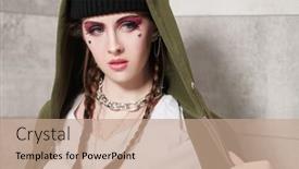  Presentation with black girl - Beautiful presentation featuring e-girl-style-portrait backdrop and a coral colored foreground