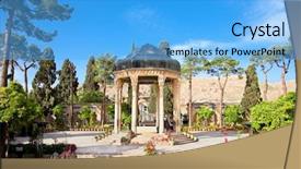  Presentation with iran - Cool new PPT theme with e hafez in shiraz iran backdrop and a light blue colored foreground