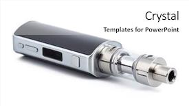  Presentation with vaping - Slides with e health - e-cigarette or vaping device background and a white colored foreground
