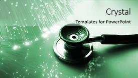  Presentation with light gauge steel - Beautiful presentation theme featuring e health - fiber optics background with lots backdrop and a soft green colored foreground