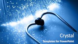  Presentation with fiber optics - Colorful PPT theme enhanced with e health - fiber optics background with lots backdrop and a teal colored foreground