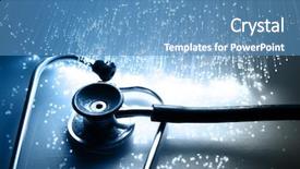  Presentation with fiber optics - Theme with e health - fiber optics background with lots background and a teal colored foreground