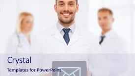  Presentation with medicine - Presentation featuring e health - medicine profession and healthcare concept background and a sky blue colored foreground