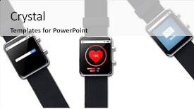  Presentation with black technology - PPT layouts with e health app - modern technology object and media background and a white colored foreground